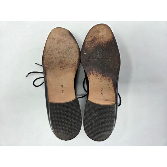 BALLY EASTHAM WOMENS OXFORD DERBY BLACK WHITE TWO TONE LEATHER SIZE 7 M ITALY - Picture 8 of 8